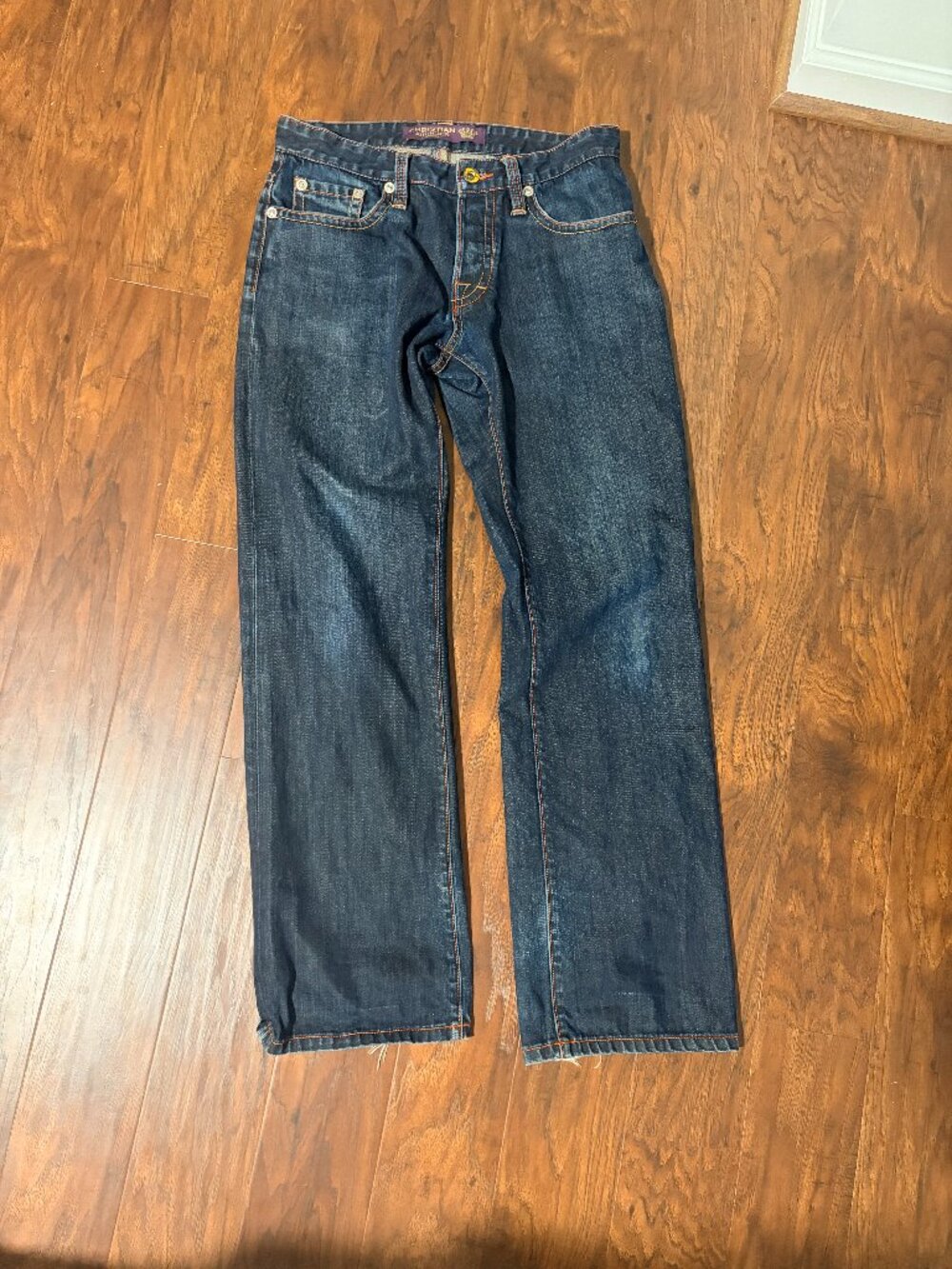 Y2K Christian Audigier Jeans Men’s Large Skull Embroidered